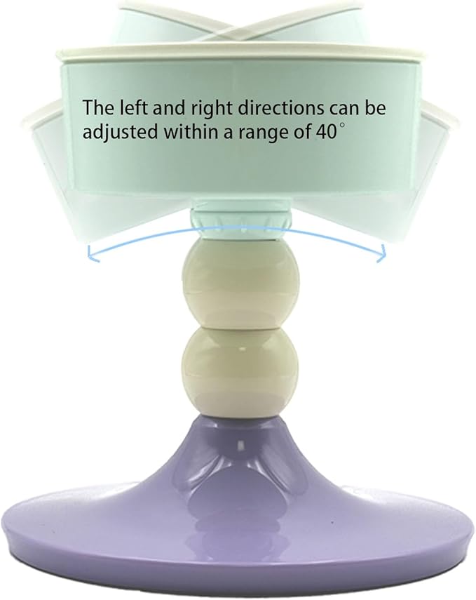 Elevated Cat Bowls, Slanted Ceramic Cat Bowl for Indoor Cats Adjustable Height Kitten Food Bowl Non-Slip Neck Protection Adjusts to 4.69", 5.98", 7.28" (Lavender Mint, S)