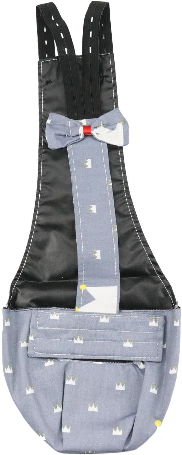 BestParts Adjustable Diaper Waterproof Reusable Diapers, Cloth Diaper Wearable Poultry for Farm Pet Goose, Pet Duck,Pet Chicken, (Grey Crown, L(3.31-8.82pounds), 1, Count)