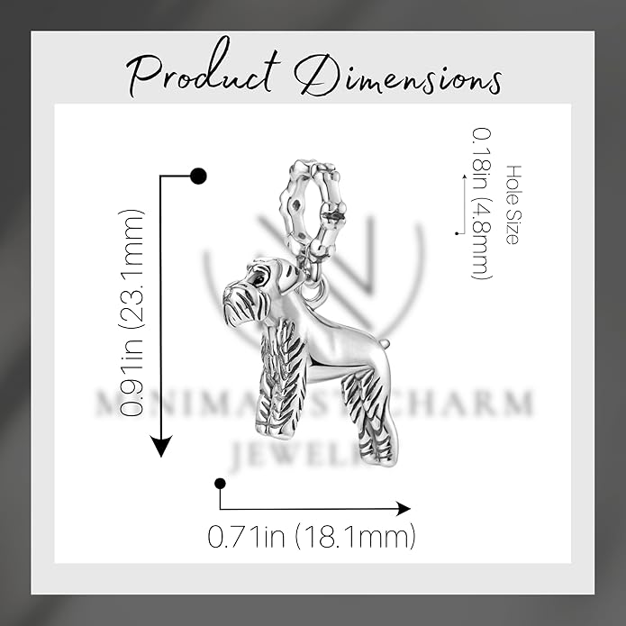 Pet Charm, Cute Dog Charm, Animal Dangle Charm, Sterling Silver Charm, Gift For Women, Friends, Wife, Mother, Christmas, and Halloween, Compatible With Pandora