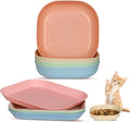 8 Pieces Cat Food Bowl Set, 6 inch Wide Shallow Cat Bowl for Relief Whisker Fatigue,Small Flat Cats Dish, Shallow Pet Feeding Dish or Plate for Kittens and Small Dogs
