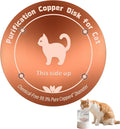 Copper Disk for Cat Water Bowl|4-inch Diameter,0.6mm Thick|99.99% Pure Copper Disc|Automatic Cat Waterer Purification Disk with 4 Point Support|Purify Water All Year Round