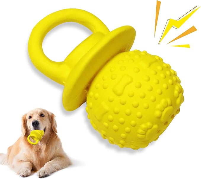 Latex Chew Dog Toys, Novelty Squeaky Pacifier Dog Toys for Teething Puppies, Mild Chewing Small, Medium, Large Dogs, Pet Dogs Supplies Newborn Puppy Gift