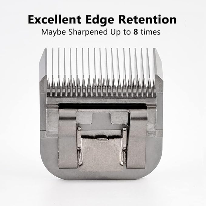 KBDS Detachable Pet Clipper Blades,Compatible with Most Andis,Oster,Wahl A5 Clippers,Made of Extra Durable German Steel, 1/2'' 13mm Inch Cut Length,3 3/4F Blade