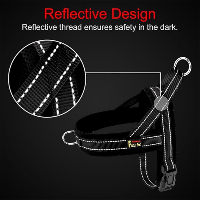 Plutus Pet No Pull Dog Harness with Breathable Mesh Padded, Adjustable Reflective Escape Proof Dog Harness, Quick Fit Dog Vest Harness for Small Medium Large Dogs(S, Chocolate)