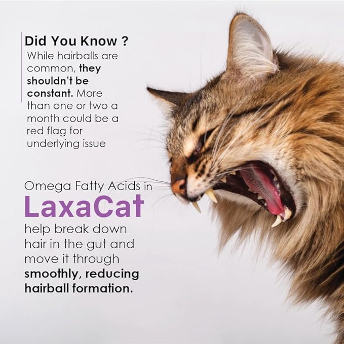 Hairball Gel for Cats - Gentle Hairball Remedy & Feline Digestive Support-Cat Hairball Paste for Constipation Relief, Hairball Control & Furball Treatment-Malt-Flavored Cat Laxative Gel, 5 oz