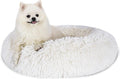 Calming Dog Bed for Small Dogs Cats, Kitty Puppy 23'' Round Anti-Anxiety Warm Fluffy Plush Faux Fur Bed, Soft Anti-Slip Donut Washable Small Pet Bed, Cozy Cat Puppy Bed, Fits up to 30 lbs Pets