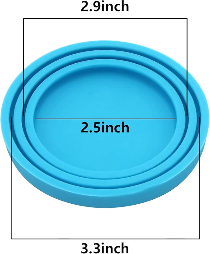 SLSON 4 Pack Pet Food Can Cover Set, Universal Silicone Cat & Dog Food Can Lids Fitting 3 Standard Sizes