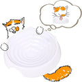 Whisker-Friendly Cat Food Bowl, Melamine Shallow & Wide Cat Bowl for Indoor Cats,Relieves Whisker Fatigue,Non-Slip Cat Dish for Wet and Dry Food (White, 6.3")