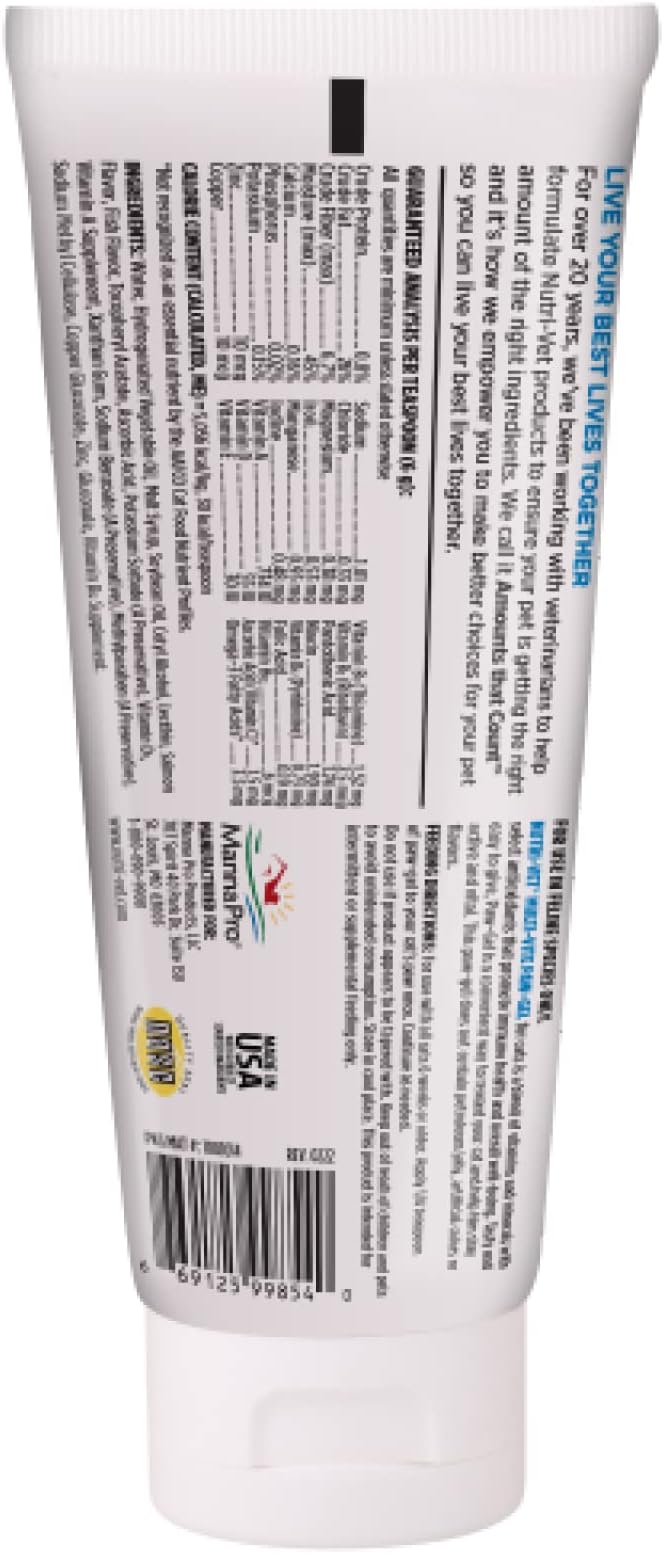 Nutri-Vet Multi-Vite Paw Gel for Cats, Daily Vitamin, Kitten Supplies, Immune Support, Cat-Vitamin, Potent Antioxidants, Multi-Vitamin Paw Gel, Senior Feline Supplements, 3 oz, (Pack of 2)