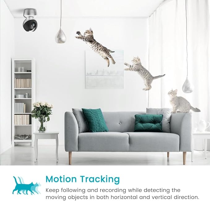 VIMTAG 3.5K/6MP Indoor Camera for Home, QHD Pet Camera with Phone App, Dog Cam with Speaker, IR Night Vision, Free AI Detection, 2-Way Audio, Motion Tracking, Support 128GB Card(Not Included)