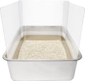 YOILES 6PCS Cat Litter Box Pee Shields,Transparent Easy Clean Splash Guard for Open Top Litter Pan 14.5×11.5in- Litter Box Not Included(6, Clear)
