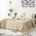 Waterproof and Non-Slip Dog Bed Cover and Pet Blanket Sofa Pet Bed Mat ，car Incontinence Mattress Protectors Furniture Couch Cover for Most Cats Dogs,Pets（82x102-Beige）