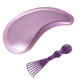Gentle Grooming Puppy Brush with Gift Box ， Fit for Small Dog ， Yorkie, Shih Tzu, Maltipoo, Maltese and Pomeranian ，Toy Poodle Accessories, Soft Bristle (Electroplating Purple)