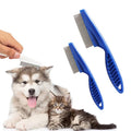 Multifunctional Magic Tear Stain Removal Comb, 2024 New Fine-Tooth Stainless Massage Comb Kit for Small Dogs and Puppies (Blue)