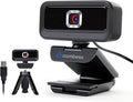 4K Webcam for PC, Computer Camera for Desktop, USB Webcam with Tripod,2 Noise Reduction Mics, Built-in Privacy Cover, for PC/Zoom/Skype/Team/Laptop/MacBook/Windows