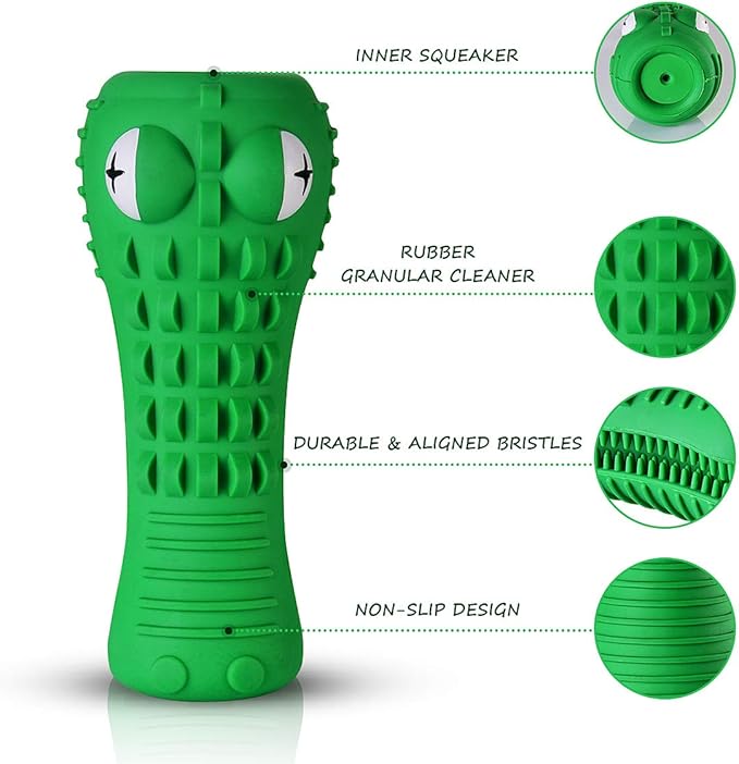 Dog Toys for Aggressive Chewers Large Medium Breed, Indestructible Dog Chew Toys, Squeaky Interactive Tough Extremely Durable, Dogs Toothbrush Toys to Keep Them Busy