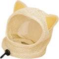 Breathable Meshes Cats Head Cover with Regulable Belt Lovely Cats Ear for Anti Licking Anti Scratch Protecting Recovery Head Cover