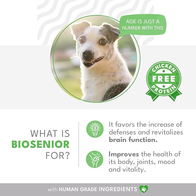 BIOSENIOR by Natural PET by FNL: A Comprehensive Supplement with Essential Vitamins and Minerals for Senior Dogs Over 7 Years Old to Enhance Cognitive Function, Joint Health, and Overall Vitality