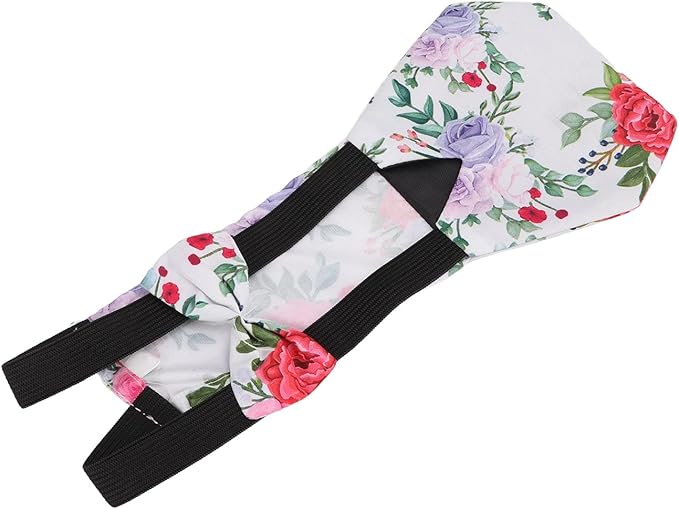 Pet Chicken Diapers,Chicken Goose Duck Loose Tight Belt Diapers Poop Pocket Diapers Peony Flower Pattern for Poultry Pet Used(M)