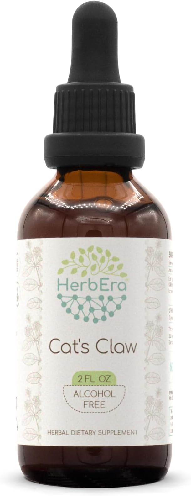HerbEra Cat's Claw B60 Alcohol-Free Herbal Extract Tincture, Super-Concentrated Cat's Claw (Uncaria Tomentosa) (2 fl oz)