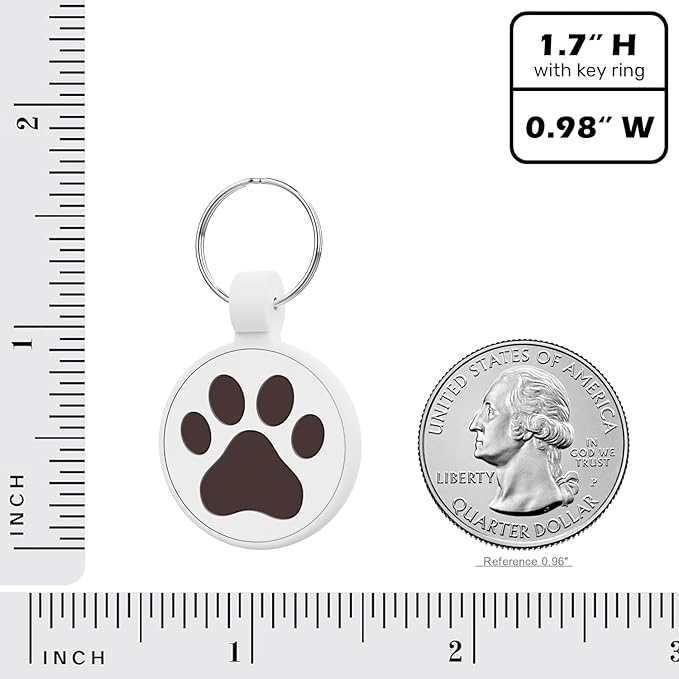 WhoseID QR Code Cat Tag, Modifiable Pet Online Profile, Multiple Emergency Contact, Scannable QR Code, Instant Location Email Alert, Collar Accessories (Small Breeds - 1", White)