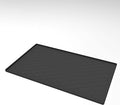 URMONA Large Dog Food Mat, 25" x 22" Pet Food Mat, Waterproof Dog Cat Food Mat with Raised Edges, Silicone Pet Food Mat, Dog Accessories, Prevents Food Spills, Protects Floors（Black）