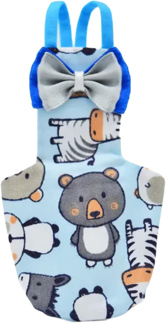 Bird Flight Suits Diapers for Monk Parakeets, Conures, Lovebirds, Cockatiels Flight Suits, Parrot Clothes, Bird Training Nappy Suit Liners Clothes (Large,Blue-B)