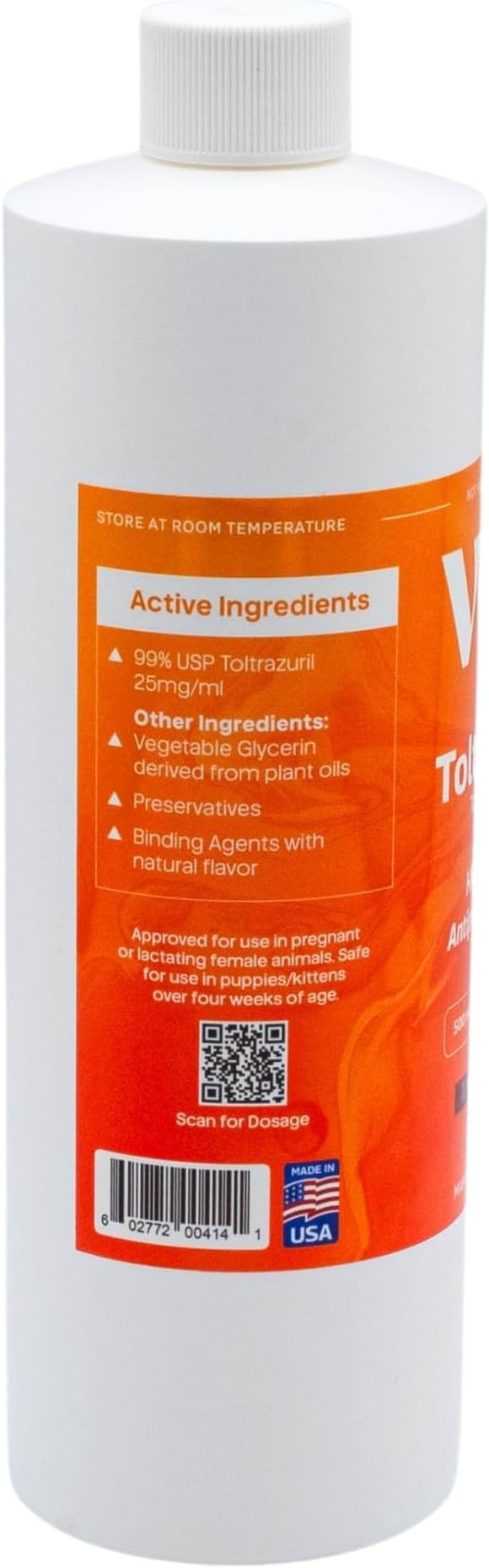 Toltrazuril 5.0% for Horses, Dogs, Cats, 960mL/32.4 Ounce, for Non-Food Chain Animals