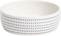 Pearhead Ceramic Dog Bowl – Modern Blue Dot Stoneware Pet Food & Water Bowl for Small Dogs, Weighted Non-Plastic Dog Feeding Dish, Small/Medium 2.25 Cups/ 18 oz