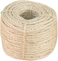 Premium Brazilian Sisal Rope, Natural Fiber 100% Sisal, Ultra Durable, Chemical-Free, Ideal for DIY, Cats, Scratching Post Replacement, Home Decor, Garden, Crafting (1/6” 100 ft / 4mm 30m)