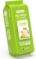 Hypoallergenic Pet Wipes for Dogs & Cats – Quick Clean & Deodorize Paws, Butt, Eyes, Ears, Face & Fur | Daily Grooming After Walks and Between Baths | Extra Large & Thick | Coconut Scented, 100 Count