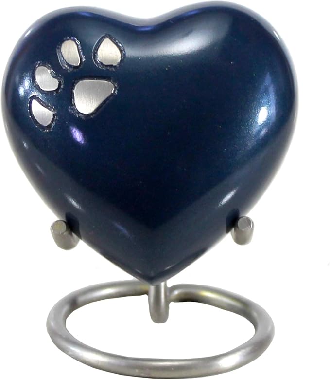 eSplanade cat Dog pet Cremation Mini Heart urn Keepsake Memorial | Small urn for Ashes Funeral Burial