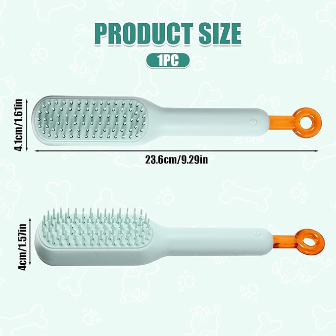 Stretchable Puppy Brush, Small Soft Dog Brush Yorkie Massaging Hair Comb Puppy Hair Grooming Tool for Shin Tzu Maltipoo Kitty Small Rabbit (Blue)