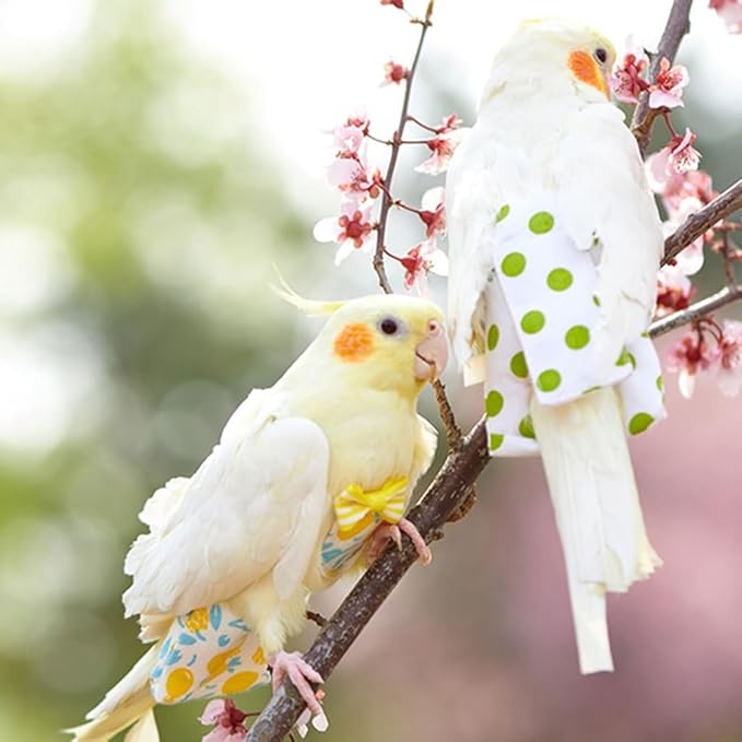 Ldabrye Bird Diaper Washable Parrot Diaper Fashion Flight Suit for Parakeets Parrot Costume Nappy Clothes for Budgies