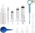 Pet Nurser Feeding Bottle Kits Nursing Bottles Replacement Nipples for Kitten Bottle Nursing Syringes Bulb Cat Pill Shooter Plunger for Dog Cat Newborn Puppies and Small Baby Animals,11 Pack