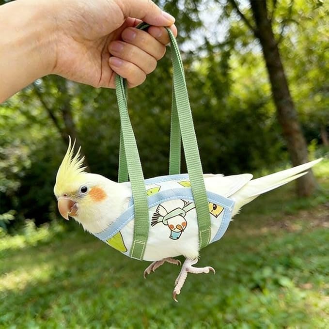 Portable Bird Tote Bags, Small and Medium-Sized Parrot Escape Resistant Tote Bags, Safety Belts, Scratch Resistant Protective Clothing for Daily Outdoor Activities and Nail Trimming (Large Size)