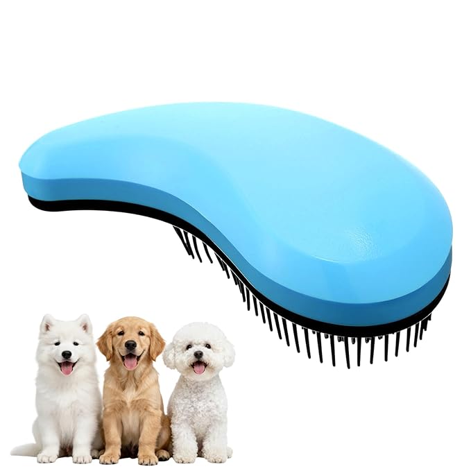Small Dogs Brush Puppy Hair Brush Soft Pet Massaging Grooming Brushes Gentle Hair Remover for Teddy Yorkies Maltese Shih Tzu Chihuahua Maltipoos Small Breeds Cat Animals Wet or Dry Fur (blue)