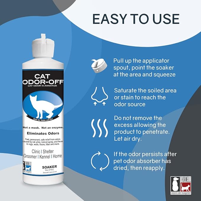 Odorcide Cat Odor-Off Pet Odor Eliminator Spray – Original Scent 16oz Ready to Use Cat Urine Odor Eliminator Spray for Pet Urine Odor, Tomcat Spray & Feces on Carpet, Litter Boxes & More…