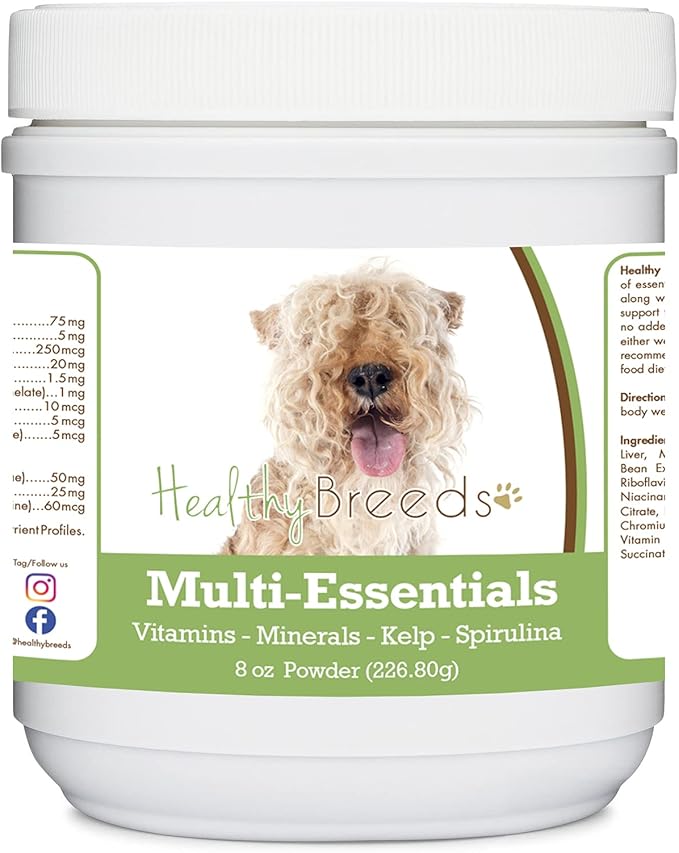 Healthy Breeds Lakeland Terrier Multi-Essentials Powder for Dogs - an Ideal Supplement of Vitamins, Minerals & Antioxidants for Your Dog - 8 oz