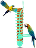 Millet Holder, Parrots Feeder Basket, Bird Food Holder, Parrot Foraging Stand for Pet Bird Vegetable Fruit Feeder (Green)