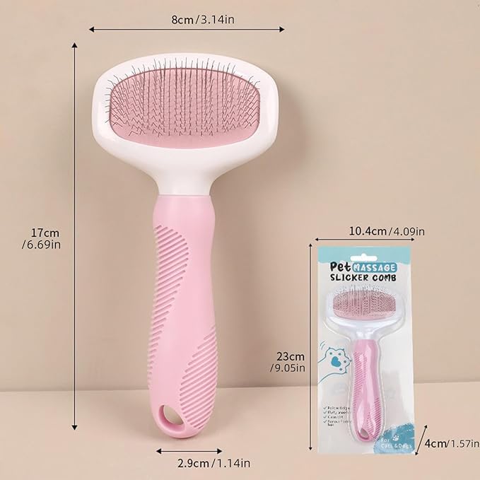 Pet Hair Removal Comb, Flea Comb for Cats Dogs Brush for Shedding Pet Grooming Supplies for Cats and Dogs (Blue)
