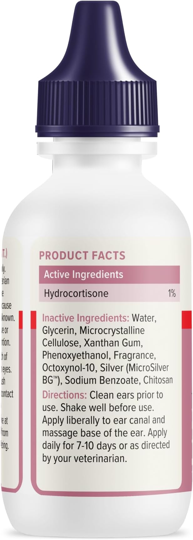 Vetnique Oticbliss Cat & Dog Ear Infection Treatment Drops, MicroSilver Yeast Infection Treatment for Dogs, Hydrocortisone for Itching, Redness Swelling (Ear Infection)