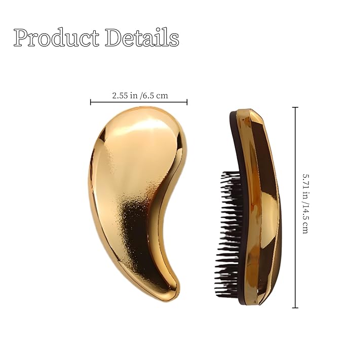 Comma-Shaped Small Dog Brush, Fit for Yorkie, Shih Tzu, Maltese Maltipoo Pomeranian - Gentle Soft Bristles for Effortless Pet Hair Removal, Puppy Essentials (Rose Gold)