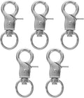 Ipetboom 5pcs Birdcage Lock Metal Snaps Door Chain Lock Heavy Duty Birds Cage Metal Clip Spring Hook Bird Cage Door Bird Accessories Stainless Steel Fly Rope Parrot to Rotate