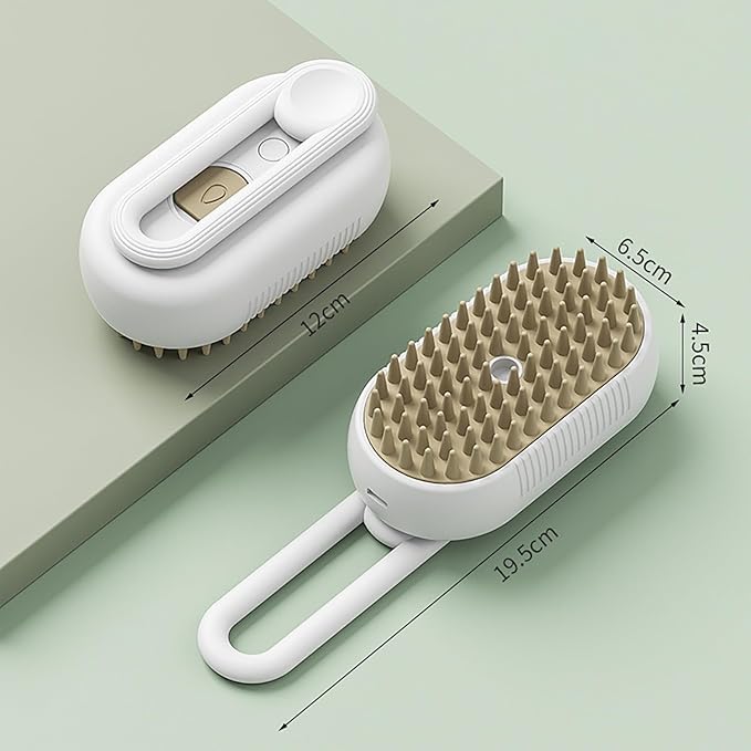 Cat Steam Brush for Shedding, 4 in 1 Cat Grooming Brush for Dogs and Cats, Anti-Static, Massage, Cleaning, Shedding & Combing All In On