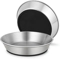 2 Pack-1.7Cup(14 fl oz) -304 Stainless Steel Cat Bowls for Food and Water, Non-Slip Silicone Bottom Dishes, Size: 6" Width and 1.26" Height, for Cat or Small Dog