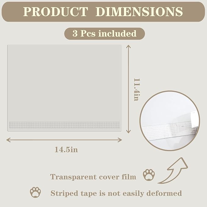 4Pcs Cat Litter Box Pee Shields - Open Top Litter Box Splash Guard Privacy Screen Transparent Easy Clean 14.5 * 11.5in-Box Not Included (4)