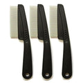 KEAIYYJ- Flea Comb for Cats Dogs Tick Brush Fine Tooth 3 Pack (Black)