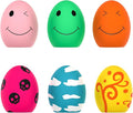 SCHITEC Squeaky Dog Toys, [6 Pack] Puppy Toy Soft Bouncing Egg Balls with Squeaker, Interactive Latex Rubber Pet Ball for Puppies Small Breed