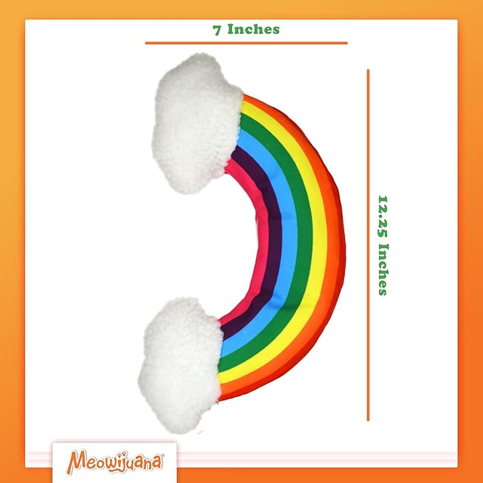 Meowijuana Kicker Toy for Cats | Get Kickin' Rainbow | Refillable Kicker Catnip Toy | Promotes Play and Cat Health | Includes Potent Hand Harvested Catnip Grown in North America